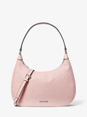 Michael Kors Cora Large Logo Shoulder Bag In Pink