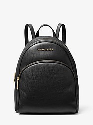 Abbey Medium Pebbled Leather Backpack - BLACK - 35S7GAYB1L