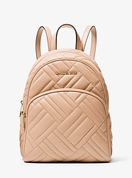 Abbey Medium Quilted Leather Backpack - OYSTER - 35S9GAYB2T