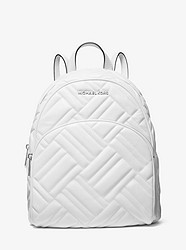 Abbey Medium Quilted Leather Backpack - OPTIC WHITE - 35S9SAYB2T