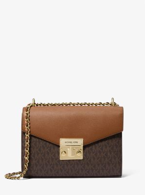 Michael Kors Md Flap Shldr In Brown ModeSens