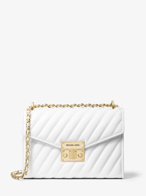 Michael kors deals white quilted bag