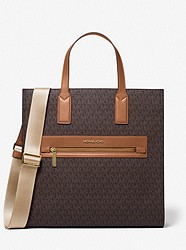 Kenly Large Logo Tote Bag - BROWN - 35T0GY9T3B
