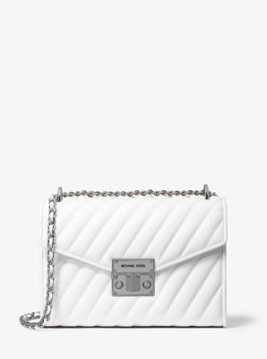 mk shoulder bag white