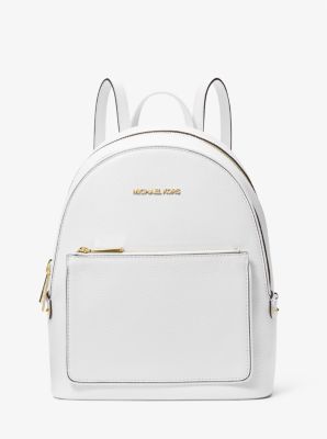 Michael Kors Adina Medium Pebbled Leather Backpack In White ModeSens