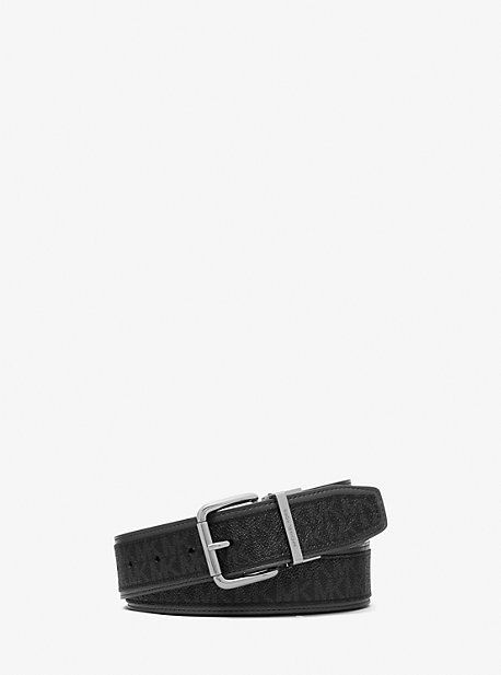 MK Reversible Logo and Leather Belt - Luggage/black - Michael Kors