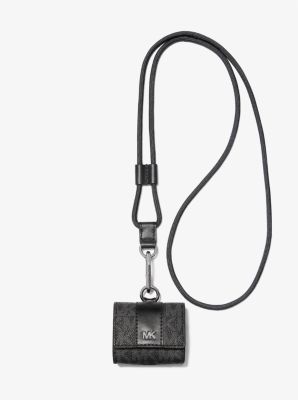 Michael Kors Hudson Logo Lanyard Case For Apple Airpods Pro® In Black