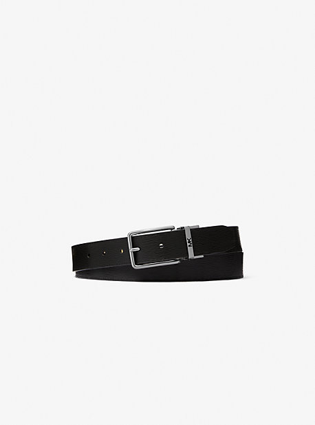 Michael Kors Faux Leather Belt In Black