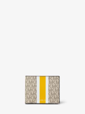 Logo Stripe Billfold Wallet With Passcase