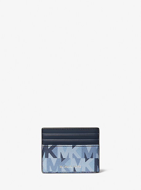 Michael Kors Cooper Graphic Logo Tall Card Case In Blue
