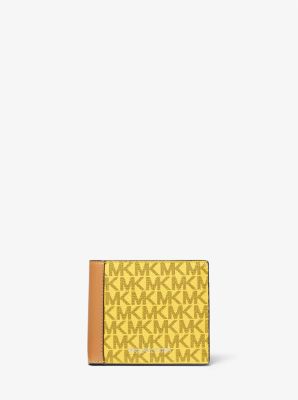 Michael Kors Billfold Wallet, Brown/Yellow 