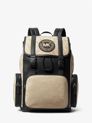 Michael Kors Navy Blue/Black Nylon and Leather Kent Backpack