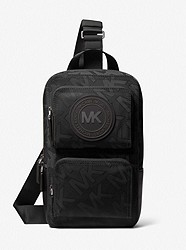 Kent Logo Jacquard Nylon Sling Pack - BLACK - 37F2LKNM2O