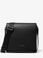Cooper Pebbled Leather Messenger Bag - BLACK - 37F9LCOM3L
