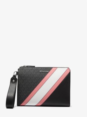 Cooper Logo Stripe and Faux Leather Backpack