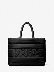 Kent Quilted Recycled Nylon Tote Bag - BLACK - 37S3MKNT3O