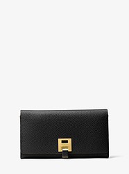 Bancroft Pebbled Calf Leather Continental Wallet - BLACK - 37T7MBNE2T