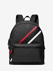 Cooper Logo Stripe Backpack - BLACK/CRIMSON - 37U0LCOB2B