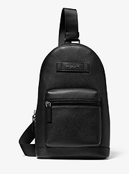 Pebbled Leather Sling Pack  - BLACK - 37U9LCRC8L