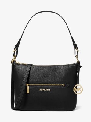 Michael Kors Lupita Medium Pebbled Leather Convertible Shoulder Bag In Black ModeSens