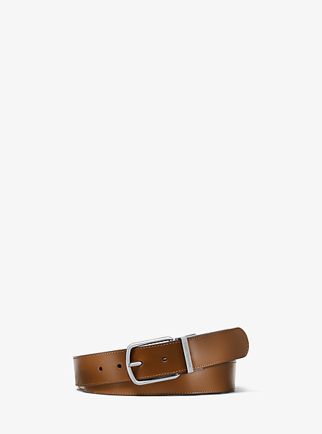 Ceinture en cuir - LUGGAGE/NOIR(MARRON) - Michael Kors