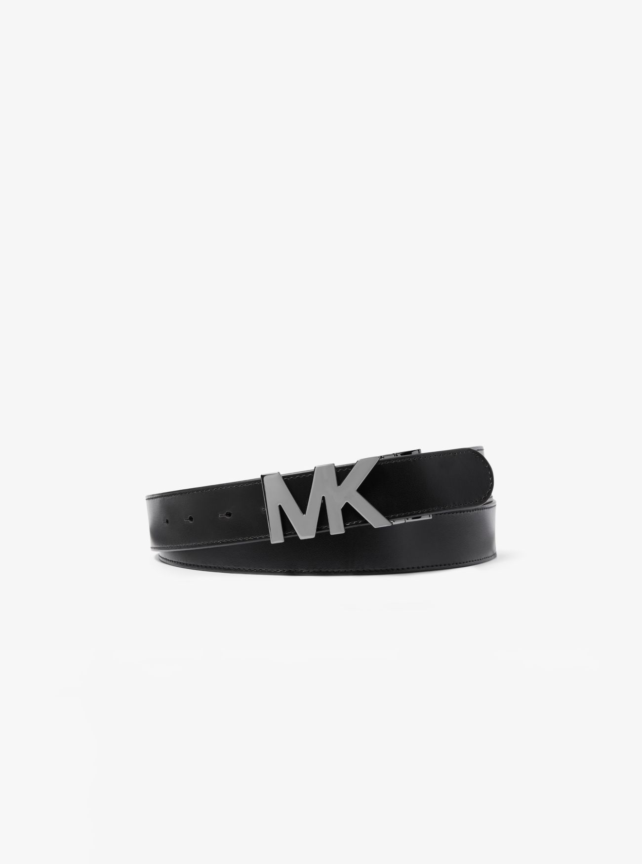 MK Reversible Logo Buckle Belt - Black - Michael Kors