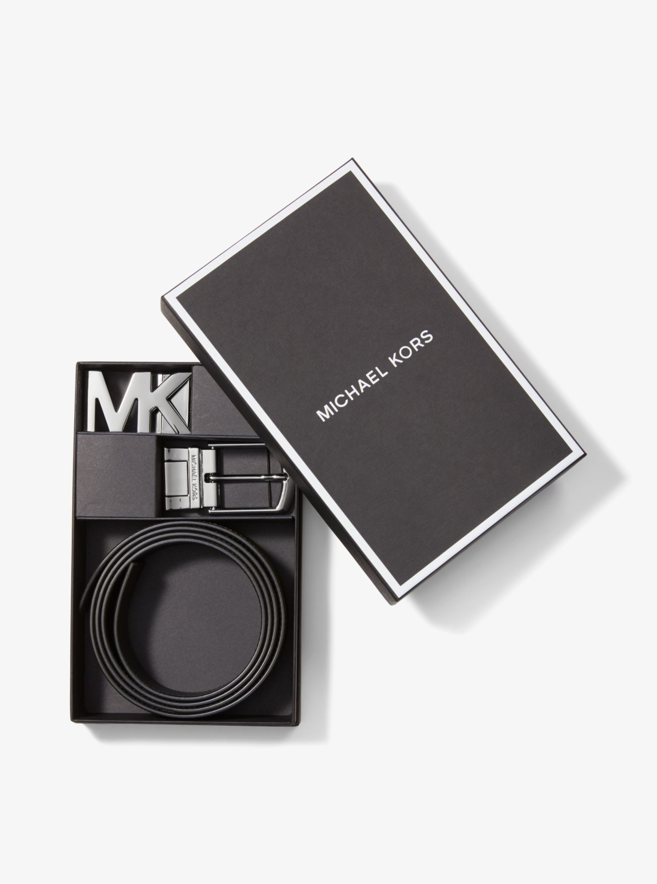 MK 4-In-1 Logo Belt Box Set - Brown/black - Michael Kors