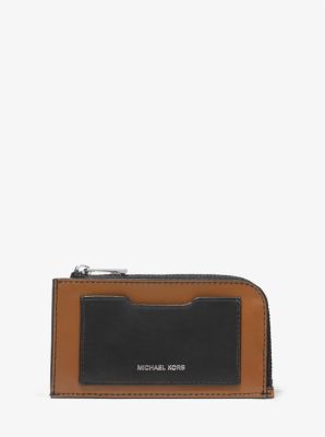 Porte-cartes en cuir entièrement zippé - VALISE(MARRON) - Michael Kors
