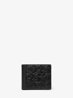 MKBilletera Hudson de piel granulada con logotipo en relieve - Negro(Negro) - Michael Kors