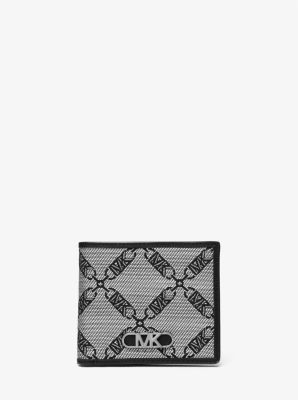 MK Bryant Empire Logo Jacquard Billfold Wallet - Black - Michael Kors product