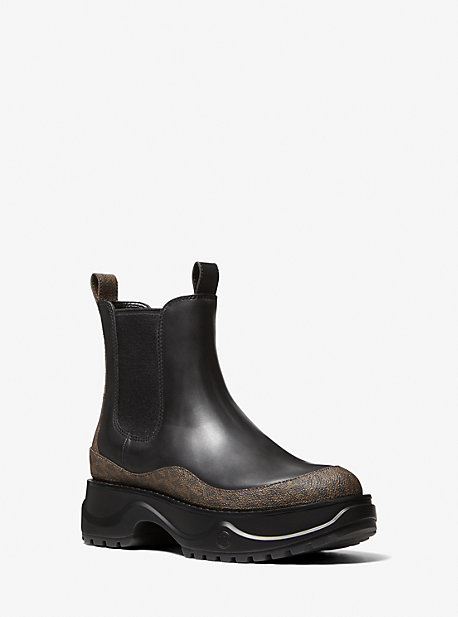 MK Dupree Logo and Leather Boot - Black - Michael Kors product
