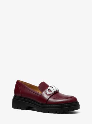 MK Parker Leather Loafer - Merlot - Michael Kors