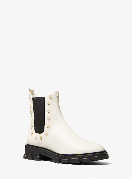 Michael Kors Ridley Astor Stud Leather Boot In Natural