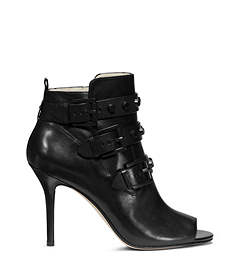Bryn Open-Toe Leather Ankle Boot