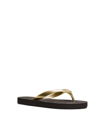 Logo Charm Flip-Flop by Michael Kors