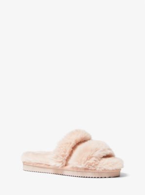 Michael kors fluffy clearance slides