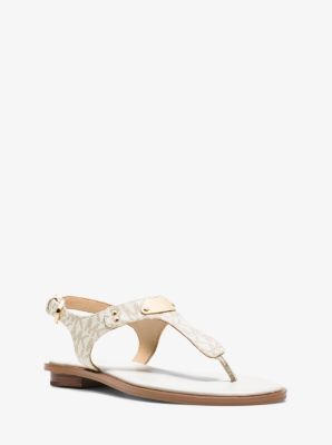 Logo Plaque Sandal by Michael Kors