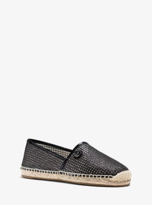 Kendrick Mesh Patent-Leather Slip-On Sneaker  by Michael Kors