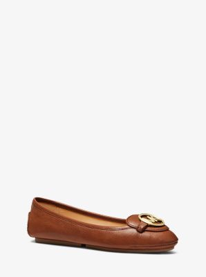 Michael Kors Lillie Leather Moccasin In Brown