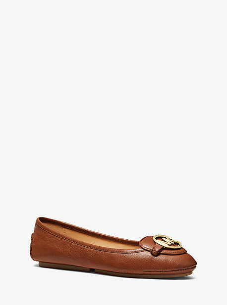 Michael Kors Lillie Leather Moccasin In Brown