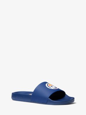 Michael Kors Mk X Ellesse Gilmore Rubber Slide Sandal In Blue