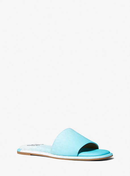 Michael Kors Hayworth Ombré Logo Slide Sandal In Blue