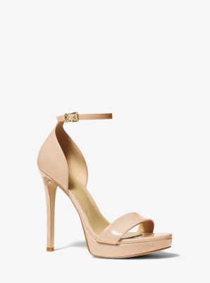 Michael Kors Jordyn Patent Leather Platform Sandal In Pink