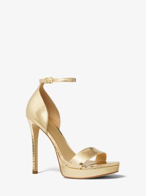 Michael kors gold store metallic shoes