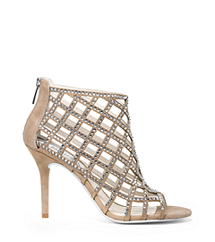 Yvonne Crystal and Suede Cage Pump