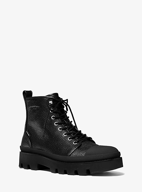 MK Colin Pebbled Leather Boot - Black - Michael Kors