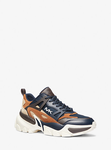 MK Nick Suede and Mesh Trainer - Navy Multi - Michael Kors product
