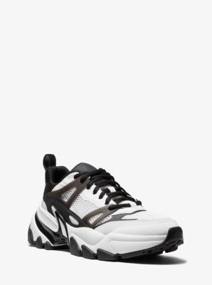 Basket Nick en maille et cuir - BLANC/NOIR(BLANC) - Michael Kors