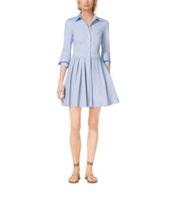 sleeveless oxford shirtdress