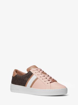 irving leather and logo sneaker